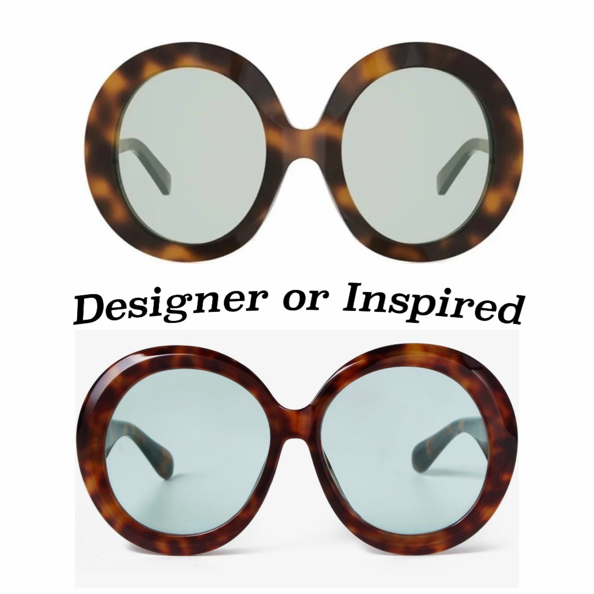 Can you tell which pair of sunnies is the designer pair and which are the inspiration? Both are fab, soooo Pick up the ones that fits your budget.

#LTKgrwm #LTKootd #LTKOver40