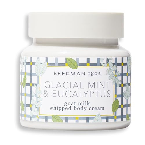 Beekman 1802 Whipped Body Cream – Rich Body Butter & Moisturizing Body Cream, Goat Milk Lotion, Shea Butter & Vitamin E, Hydrating Body Moisturizer for Dry Skin - Glacial Mint & Eucalyptus 8 oz | Amazon (US)