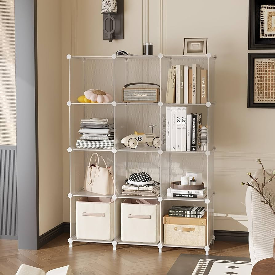 AWTATOS Cube Storage Organizer, Closet Organizers and Storage, 12 Cube Shelves Bookshelf, DIY Sta... | Amazon (US)