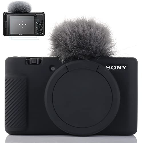 Camera Case for Sony ZV-1, ZV1 Camera Case Digital Camera Anti-Scratch Slim Fit Soft DSLR Camera Sleeve with ZV1 Screen Protector for Sony ZV-1 (Black) | Amazon (US)
