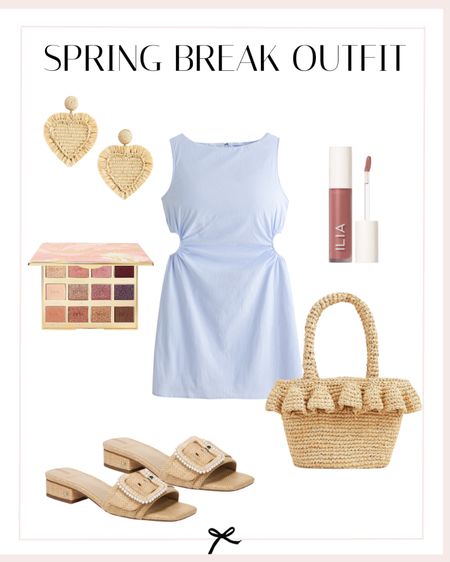 This outfit is perfect for spring break! The unique cut on the dress fun and flirty! Pair with a cute pair of shoe and simple earrings. You can dress this up or down depending on where you are going. 

#LTKstyletip #LTKtravel #LTKSeasonal