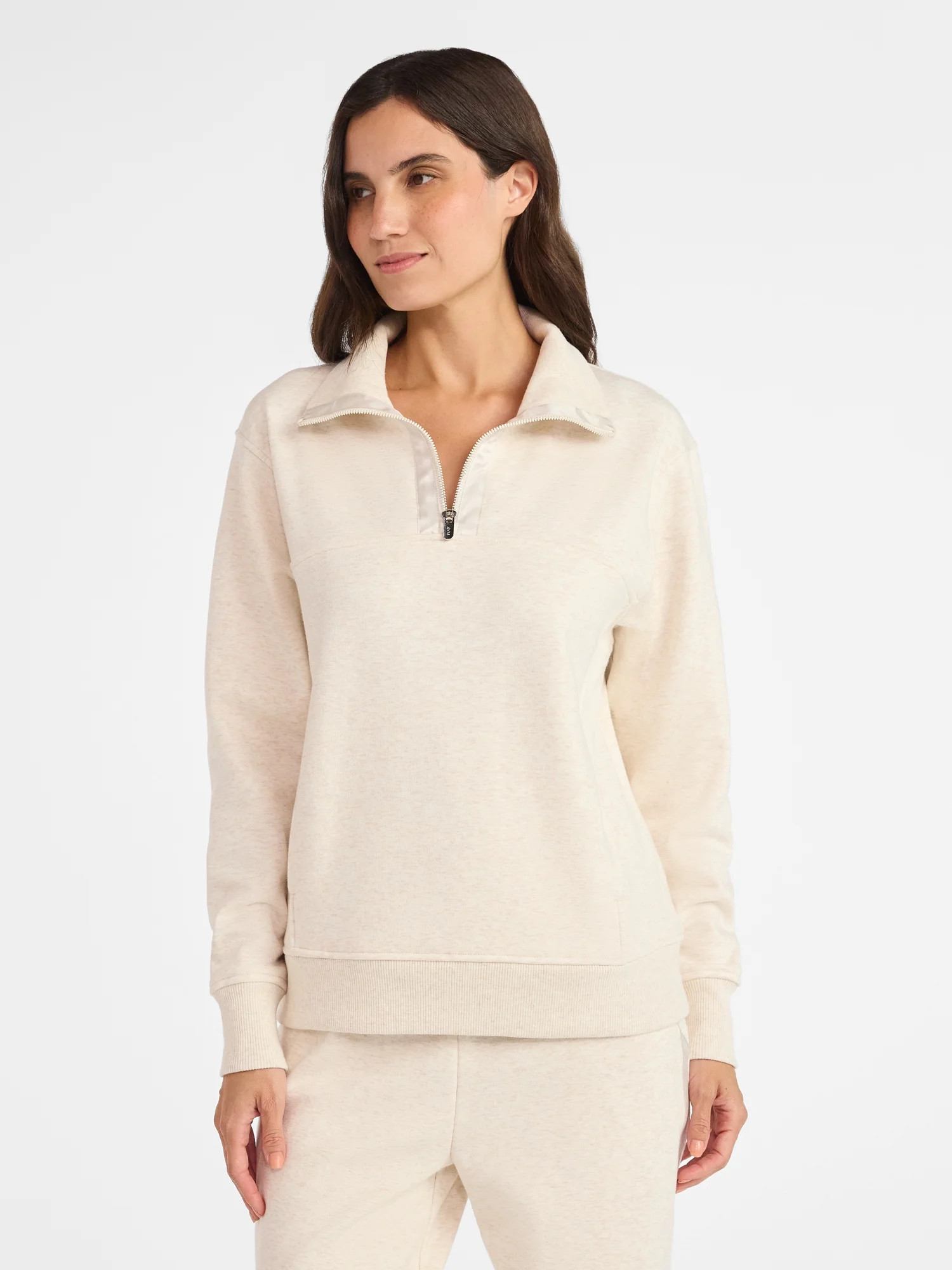 Avia Women's and Women's Plus Fleece Quarter Zip Pullover, Sizes XS-4X | Walmart (US)