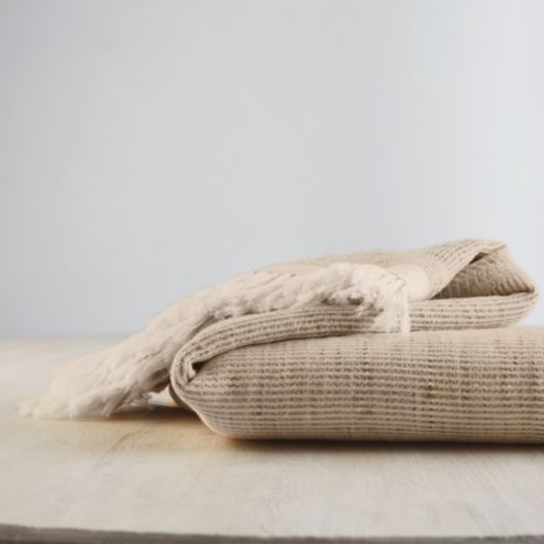 Lagos Throw Blanket Handwoven Linen and Silk | Ballard Designs, Inc.