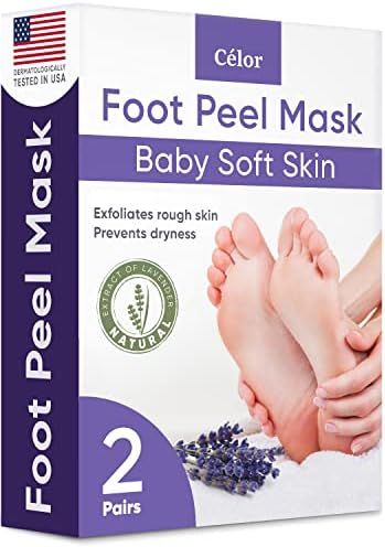 Amazon.com: Foot Peel Mask Peach (2 Pairs) - Foot Mask for Dry Cracked Feet and Remove Dead Skin ... | Amazon (US)