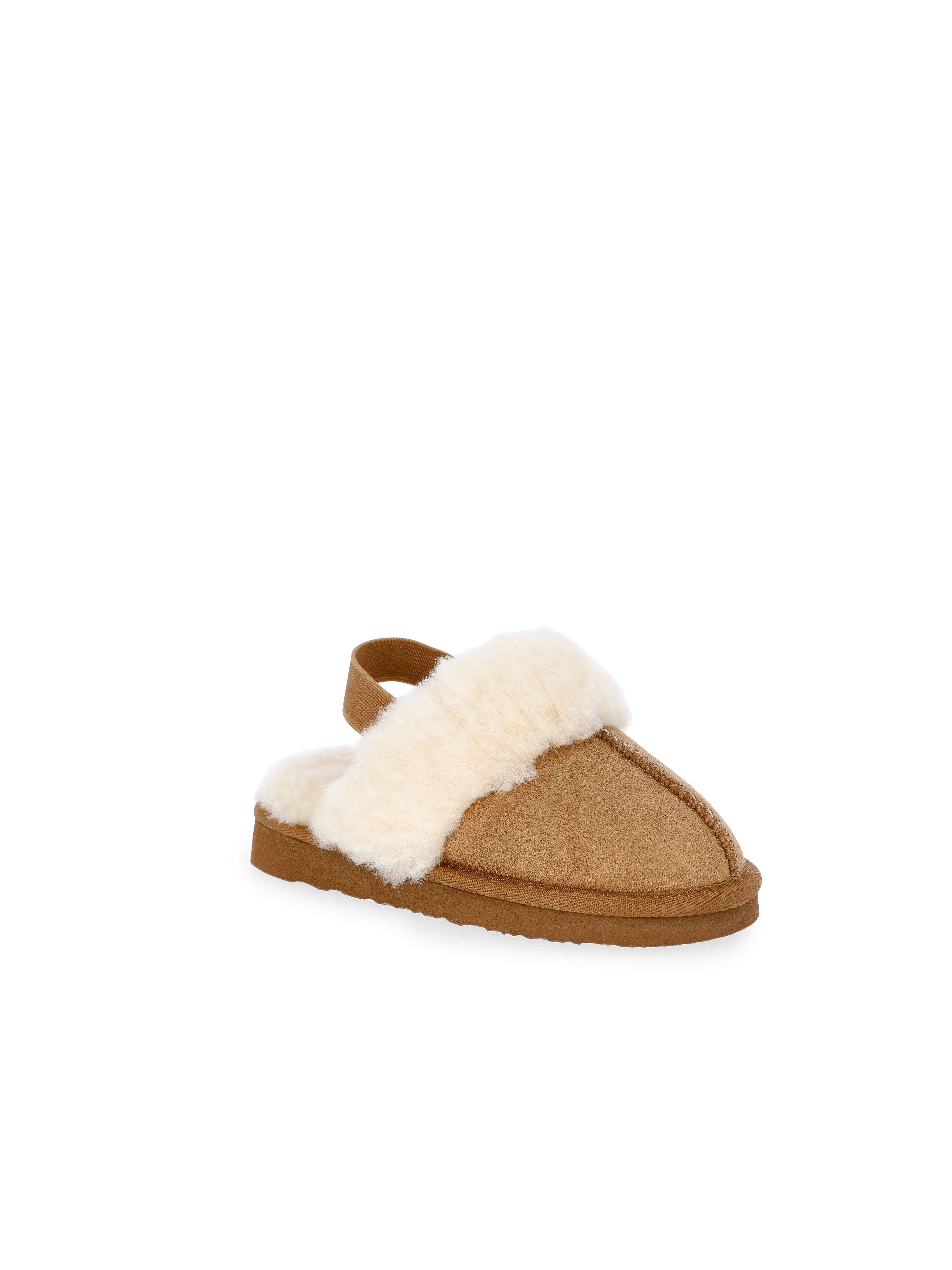 Pawz Girls Faux Shearling Slippers with Slingback Strap | Walmart (US)