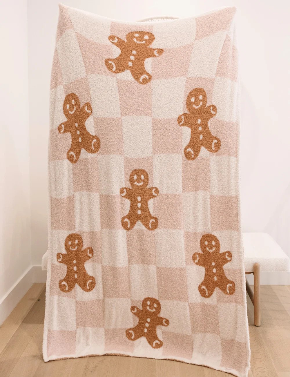 TSC x Madi Nelson: Gingerbread Checkered Buttery Blanket- Pre-Order 11-30 or sooner | The Styled Collection