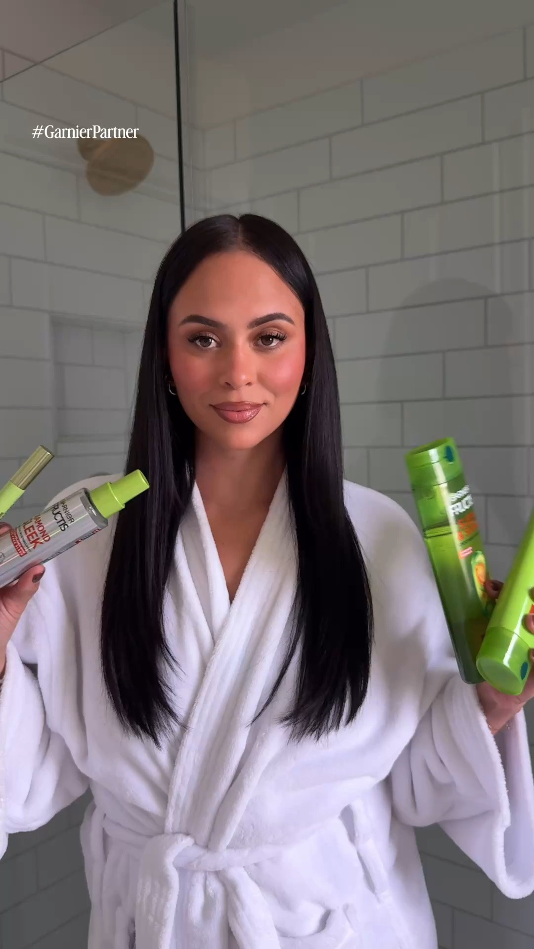 #ad my hair routine just got sleeker, shinier and frizz free using  @garnier lineup #TargetPartner #target #garnierpartner  available to shop @Target https://liketk.it/6nwBB @shop.ltk #liketokit