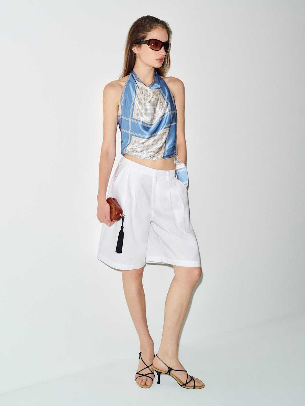 Drew Linen Short | Reformation (Global)