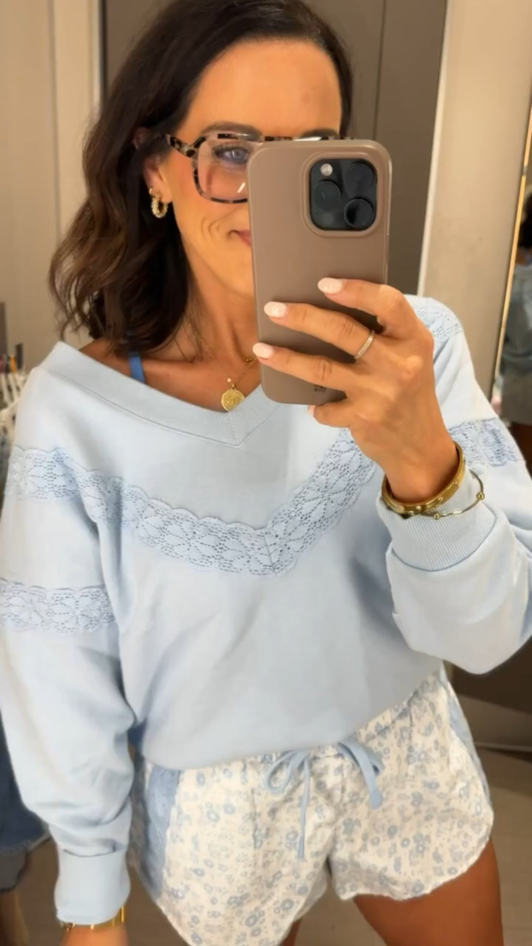 Pastels, sunshine, and comfy layers. This crewneck from @target perfect for springtime. This is so pretty and so affordable! The lace detail sends it over the top. Loving these shorts that go perfectly with the crewneck, I'm obsessed! 

Target finds easy throw on women's fashion cozy spring finds light layers easy spring outfits target spring fresh style casual everyday wear mom approved finds VintagePickin 

#LTKActive #LTKootd #LTKPetite