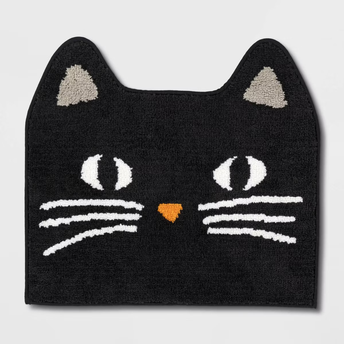 Halloween Cat Bath Rug Black - Hyde & EEK! Boutique™: Machine Washable, Latex Backed, Square Po... | Target