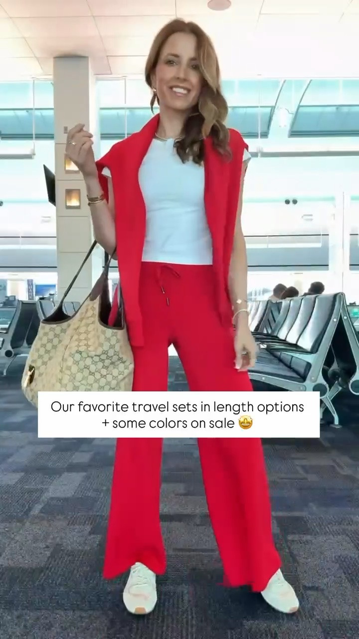 My travel essentials! My travel must-haves. Travel favorites. My travel outfit. Airport outfit. The best matching sets! Code LISAMARIEXSPANX on first time orders. Wearing XS petite in pants and XS in top. I went up half a size in cream sneakers. Gucci Mercato tote in size large.

#LTKootd #LTKgrwm #LTKTravel