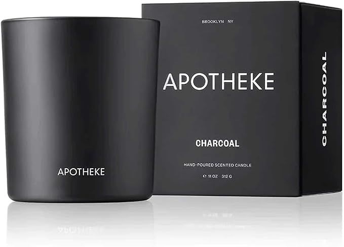 Apotheke Luxury Scented Candles for Home, Charcoal - Aromatherapy Jar Candle with Soy Wax Blend | Amazon (US)