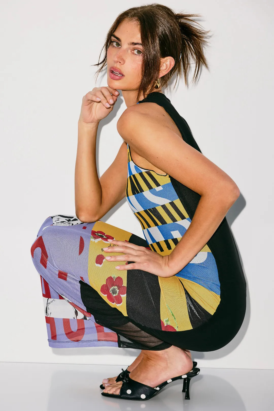Printed Mesh Cover-up Dress | Rent the Runway