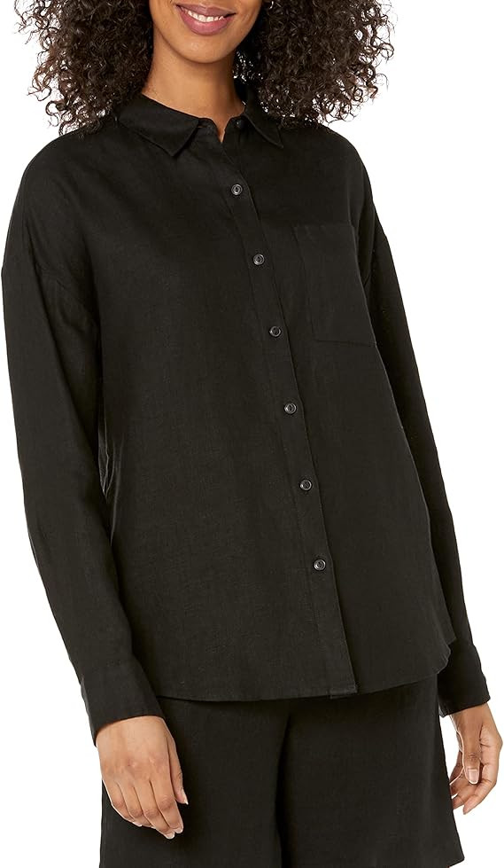 The Drop Women's India Relaxed Linen Loose-Fit Shirt | Amazon (US)