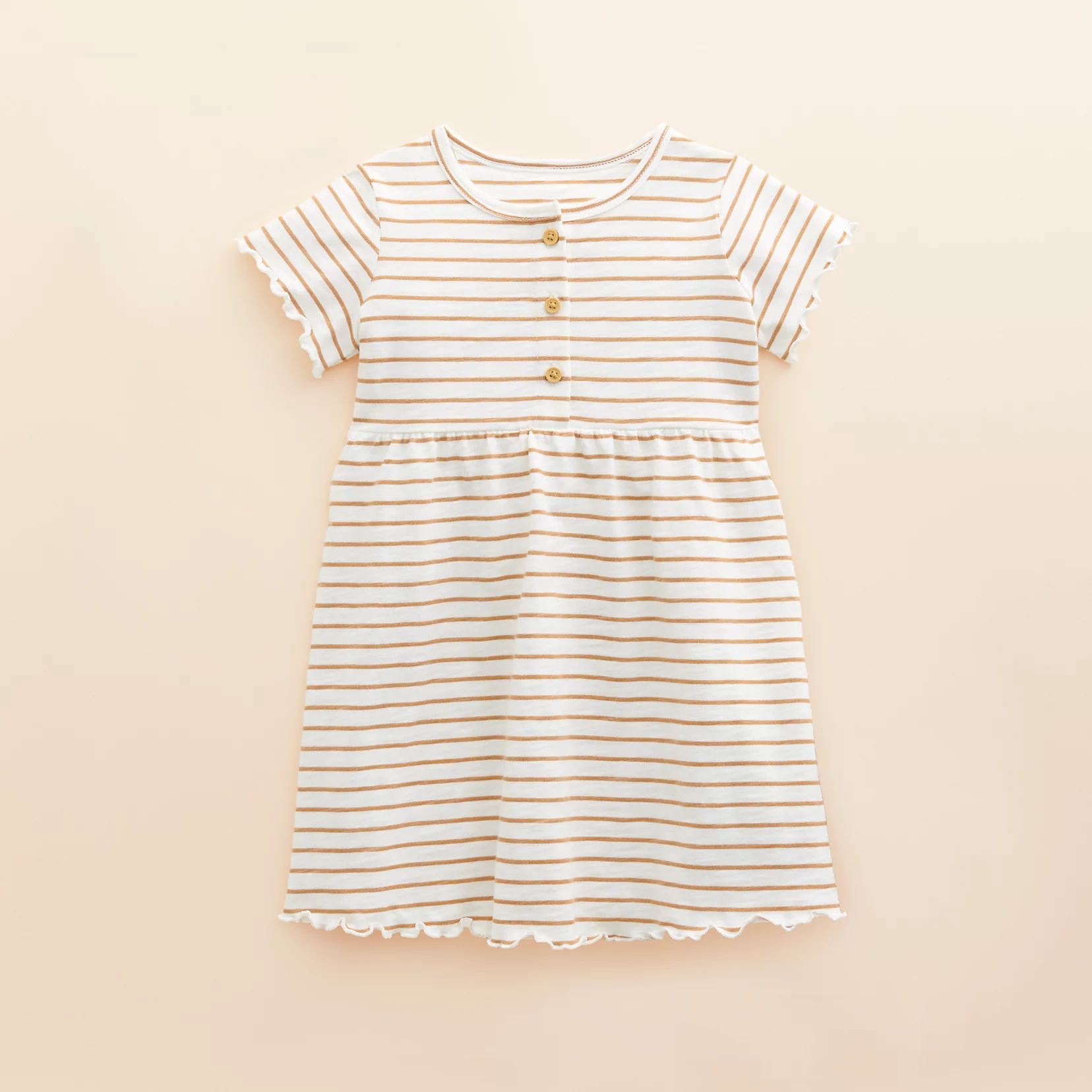 Toddler Girl Little Co. by Lauren Conrad Organic Lettuce Edge Henley Dress | Kohl's