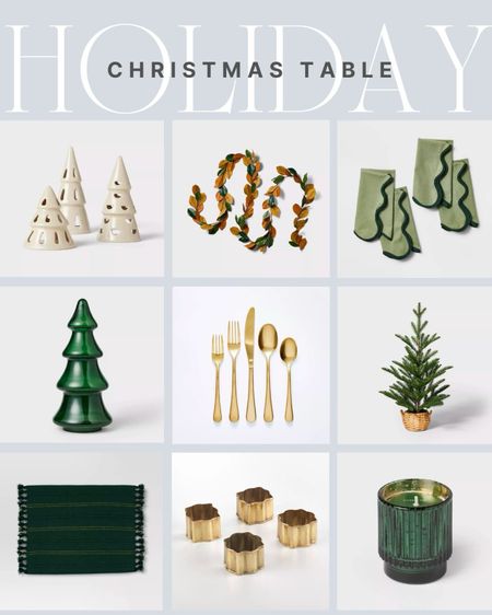 Set your Christmas table with these beautiful affordable finds!
Christmas table setting, Christmas decor, holiday table decor, Target finds, magnolia garland, holiday candle, Christmas tree 


#LTKHoliday #LTKfindsunder50 #LTKhome