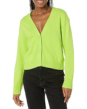 Amazon Essentials Women's Relaxed Fit V-Neck Cropped Cardigan | Amazon (US)