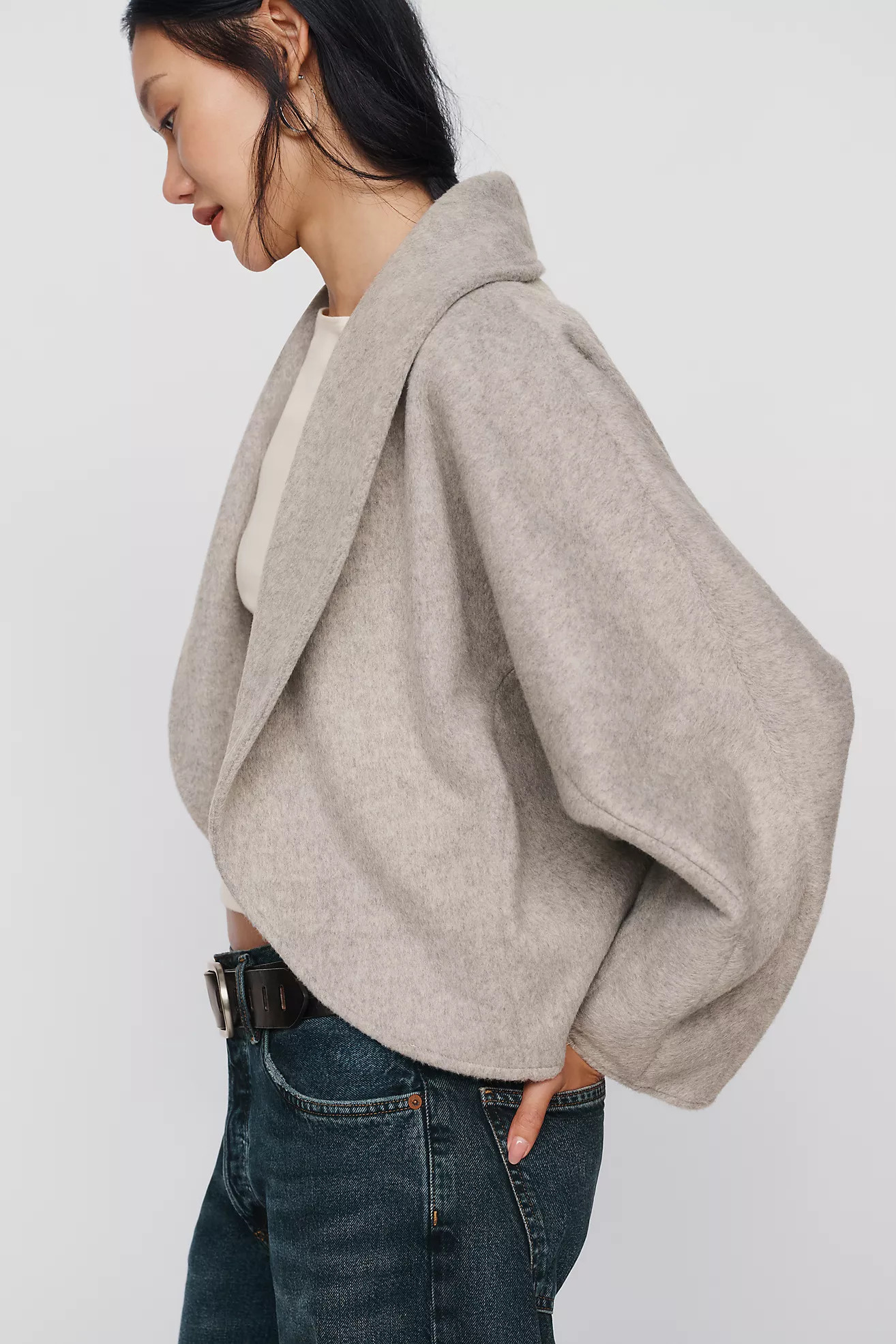 By Anthropologie Brushed Dolman Cocoon Jacket | Anthropologie (US)