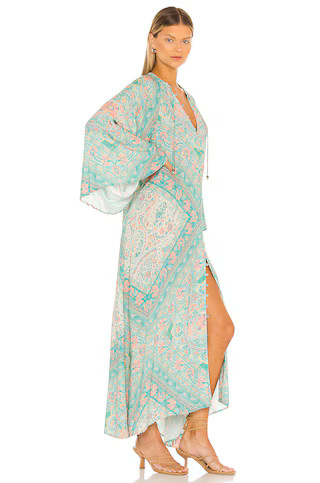 SPELL Farrah Half Moon Gown in Aqua from Revolve.com | Revolve Clothing (Global)
