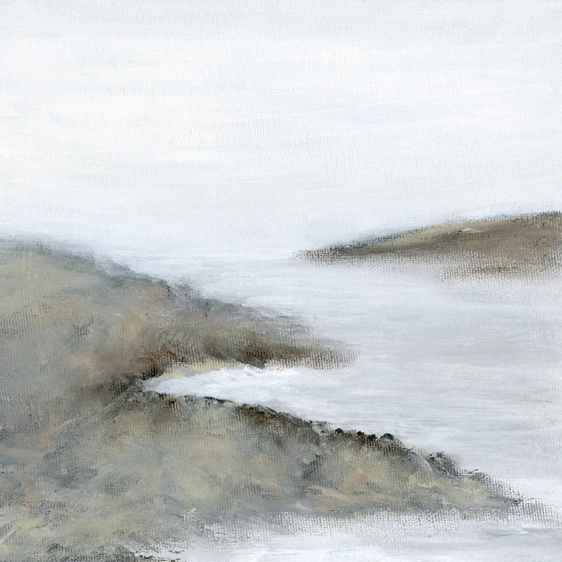 Coastal Art Print, Coastal Wall Art, Beach Art, Neutral Beach Print, Coastal Decor, Ocean Paintin... | Etsy (US)