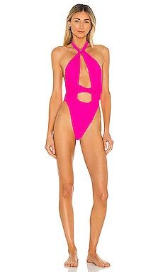 Michael Costello x REVOLVE Dasia One Piece in Pink Stabillo from Revolve.com | Revolve Clothing (Global)