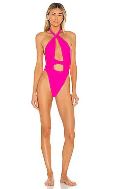 Michael Costello x REVOLVE Dasia One Piece in Pink Stabillo from Revolve.com | Revolve Clothing (Global)
