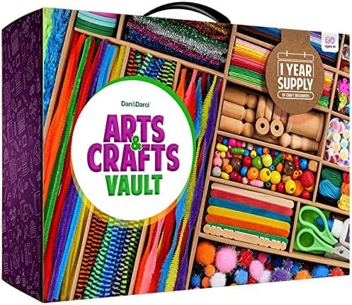 Amazon.com: Arts and Crafts Vault - 1000+ Piece Craft Supplies Kit Library in a Box for Kids Ages... | Amazon (US)