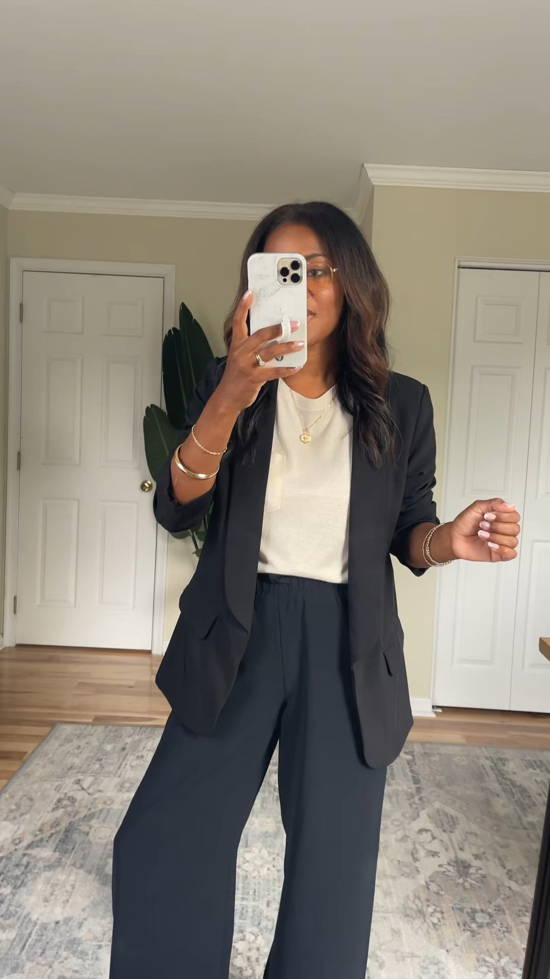 I’m wearing a small (regular) in the Aritzia lodge pants. I am 5.5 with a slightly longer torso. I am wearing a medium in the cream top. Linking similar blazers

#LTKgrwm #LTKootd #LTKOver40 #LTKgrwm #LTKootd #LTKOver40