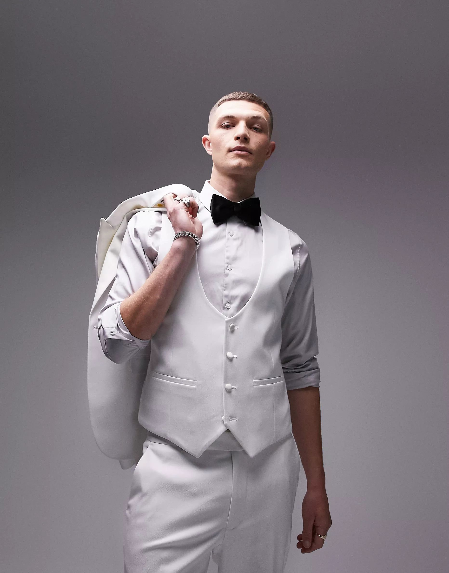 Topman tuxedo vest in white | ASOS (Global)