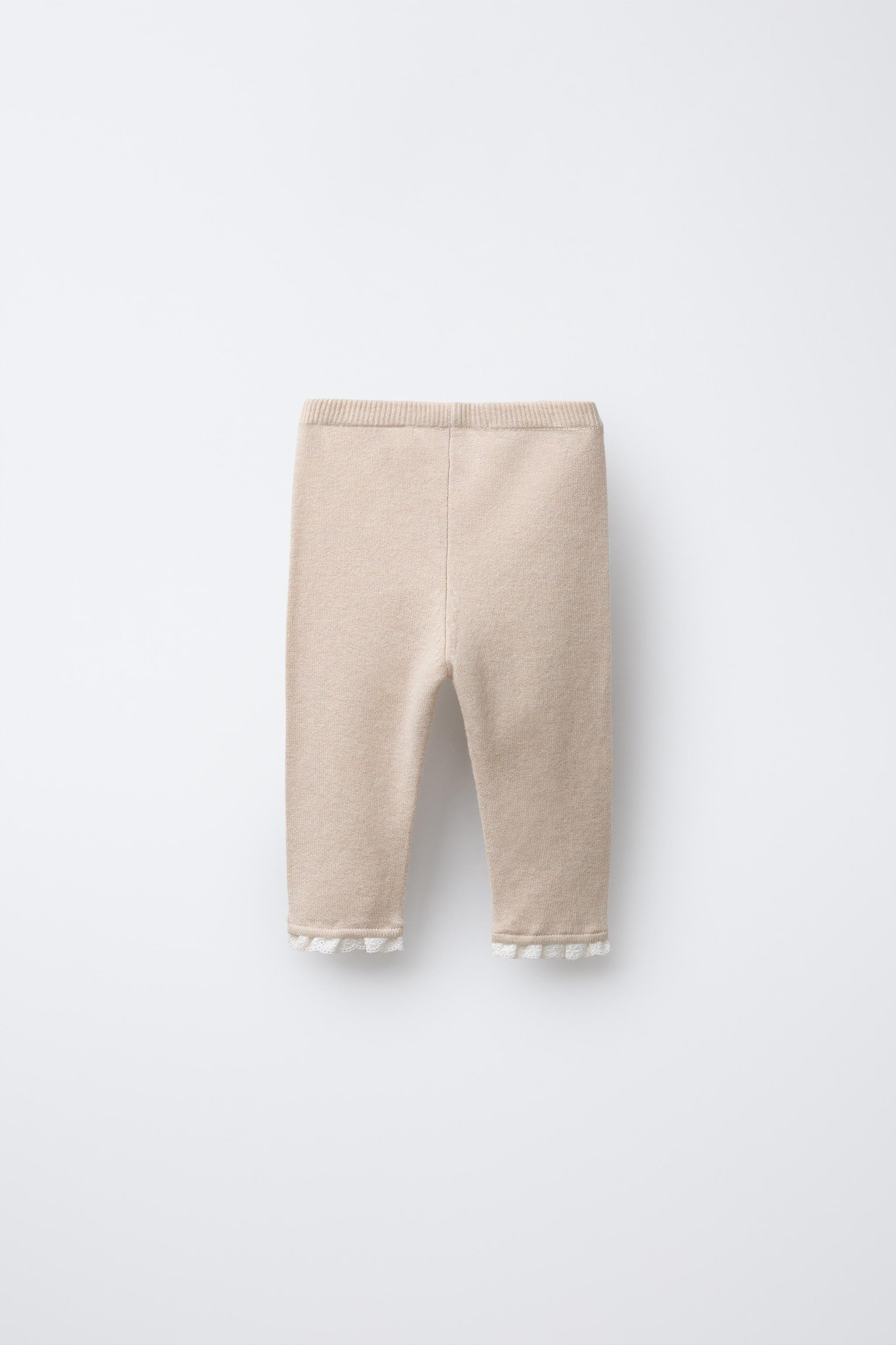 LACE TRIM KNIT LEGGINGS | Zara US