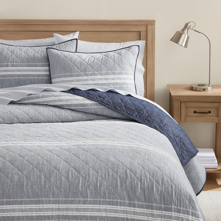 Windward Stripe Reversible Quilt | Pottery Barn Teen