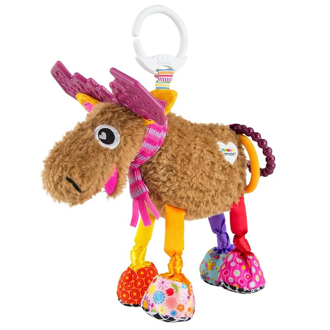 Lamaze Clip On Car Seat and Stroller Toy - Muffin the Moose - Crinkle Sensory Toys for Babies on ... | Amazon (US)