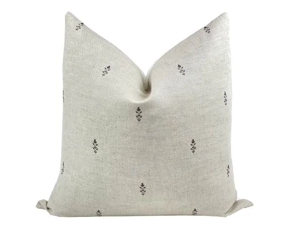 CALLA  Floral Linen Pillow Cover Neutral Pillow Farmhouse | Etsy | Etsy (US)