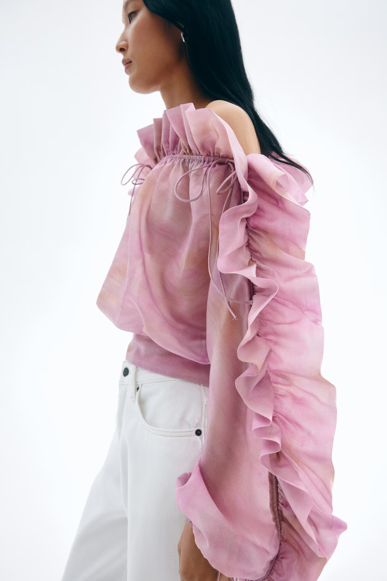 Ruffled One-Shoulder Blouse | H&M (US + CA)