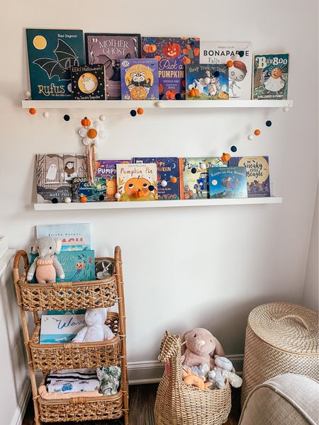 Halloween Book shelves for kids
#nursery #girlnursery #bookshelves #halloween #halloweenbooks

#LTKHalloween #LTKbaby #LTKkids