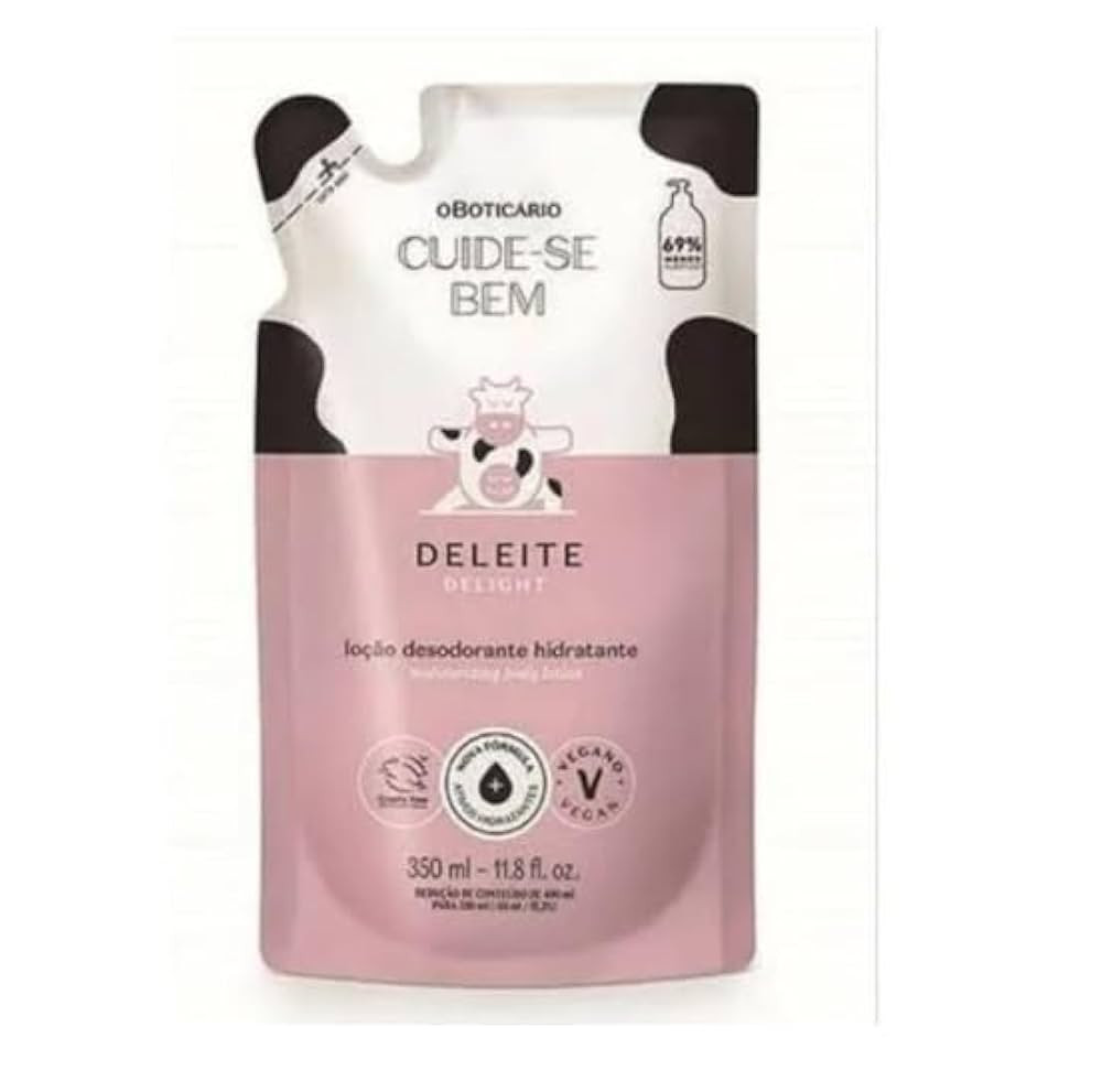 O Boticário, O BOTICARIO CUIDE-SE BEM DELEITE HIDRATANTE CORPO REFIL 350ml | Amazon (BR)