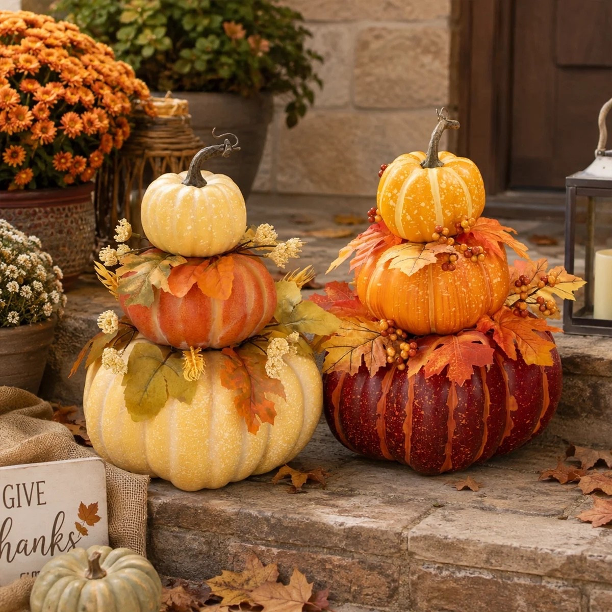 A classic autumn accent with a festive Halloween touch. 🎃 This orange faux pumpkin set adds warm seasonal color to a tabletop, mantel, entryway, or covered porch, making it an easy piece to incorporate into your fall décor from September through Thanksgiving. ON SALE and under $60.

Ideas

* Style on a mantel with candles, foliage, and seasonal accents
* Place on a front porch beside lanterns and larger pumpkins
* Add to an entryway console for a welcoming autumn vignette
* Pair with stacked pumpkins and fall garlands
* Use as part of a Halloween-to-Thanksgiving decorating scheme

Keywords

* orange Halloween pumpkin
* faux Halloween pumpkin
* fall pumpkin décor
* autumn pumpkin décor
* pumpkin decoration
* Halloween home décor
* Halloween decorations
* fall porch décor
* autumn porch décor
* fall tabletop décor
* mantel décor
* fireplace décor
* entryway décor