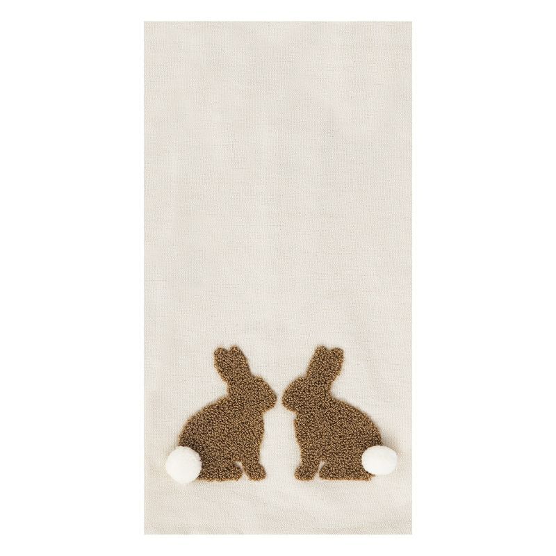 C&F Home Natural Easter Bunny Pom-Pom Cotton Kitchen Towel | Target