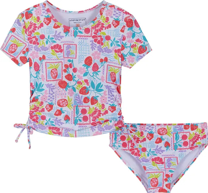 Kids' Fruit Print Two-Piece Rashguard Swimsuit | Nordstrom