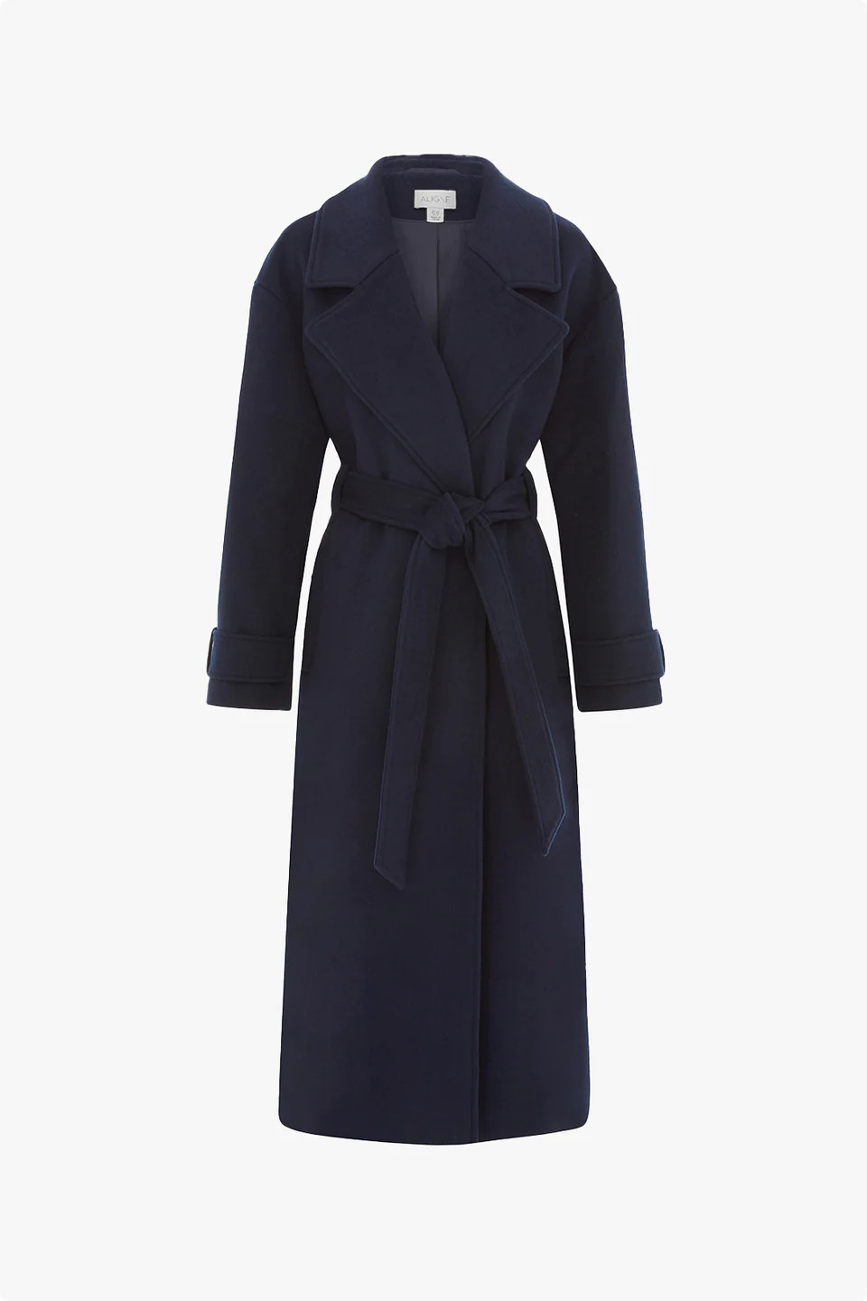 ALIGNE Wrap Wool Winter Coat - Navy | George | ALIGNE UK & EU