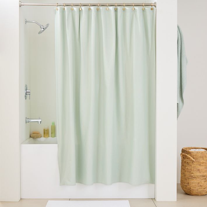 Solid Canvas Shower Curtain | West Elm (US)