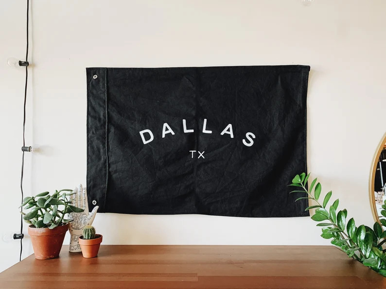 Custom Classic Flag - Hand Painted - Cotton Canvas - Vintage - Wall Hanging - Banner - Tapestry -... | Etsy (US)