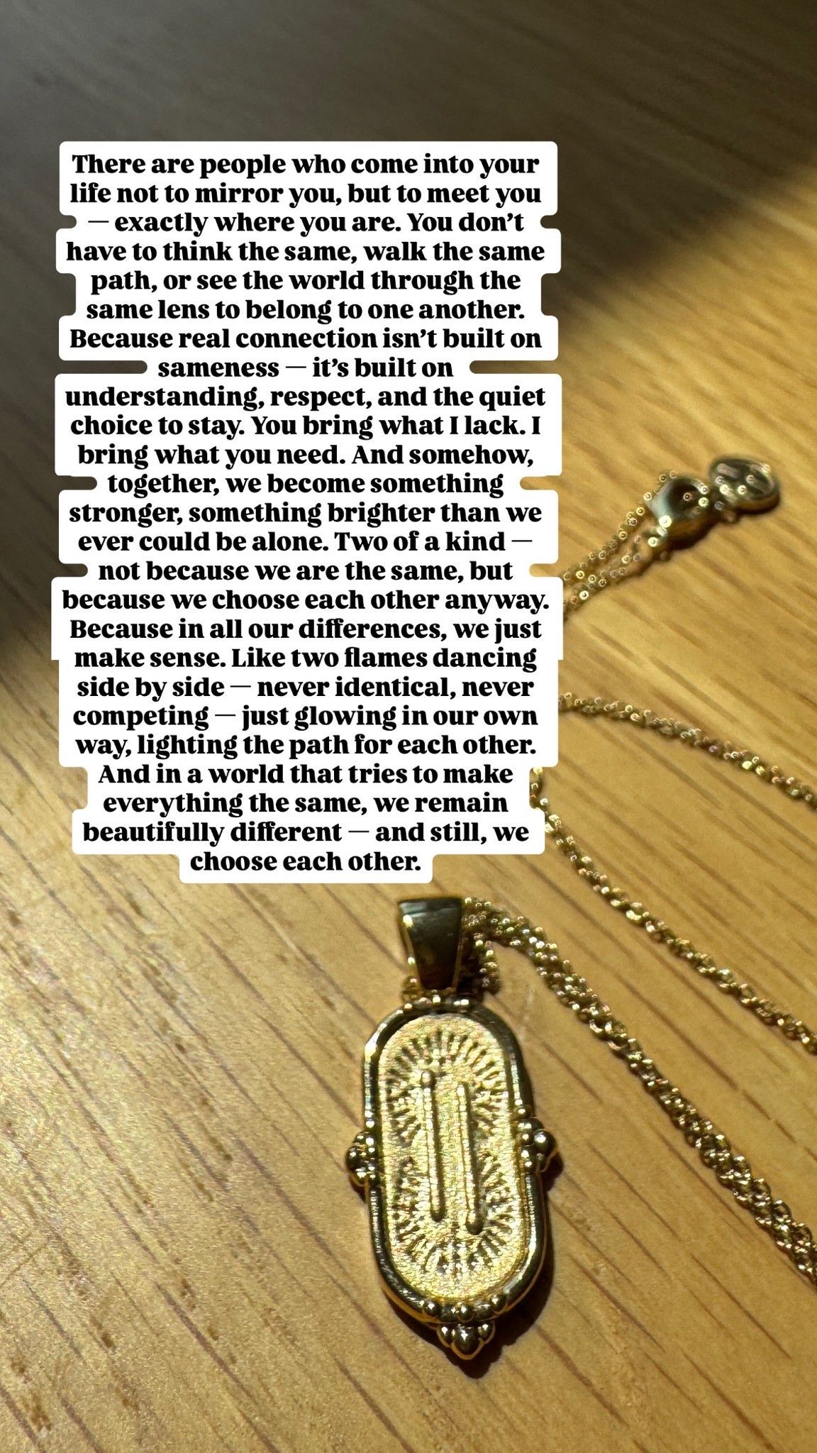 TWO OF A KIND necklace - part of OUR collection 
Use code: EVERYDAYMANDK20 for 20% off.