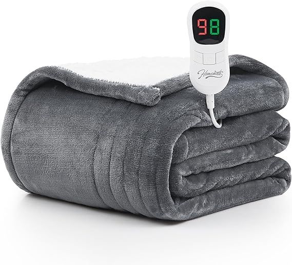Homemate Heated Blanket Electric Throw - 50"x60" Heating Blanket Throw 1/2/4/6/8 Hours Auto-off 1... | Amazon (US)
