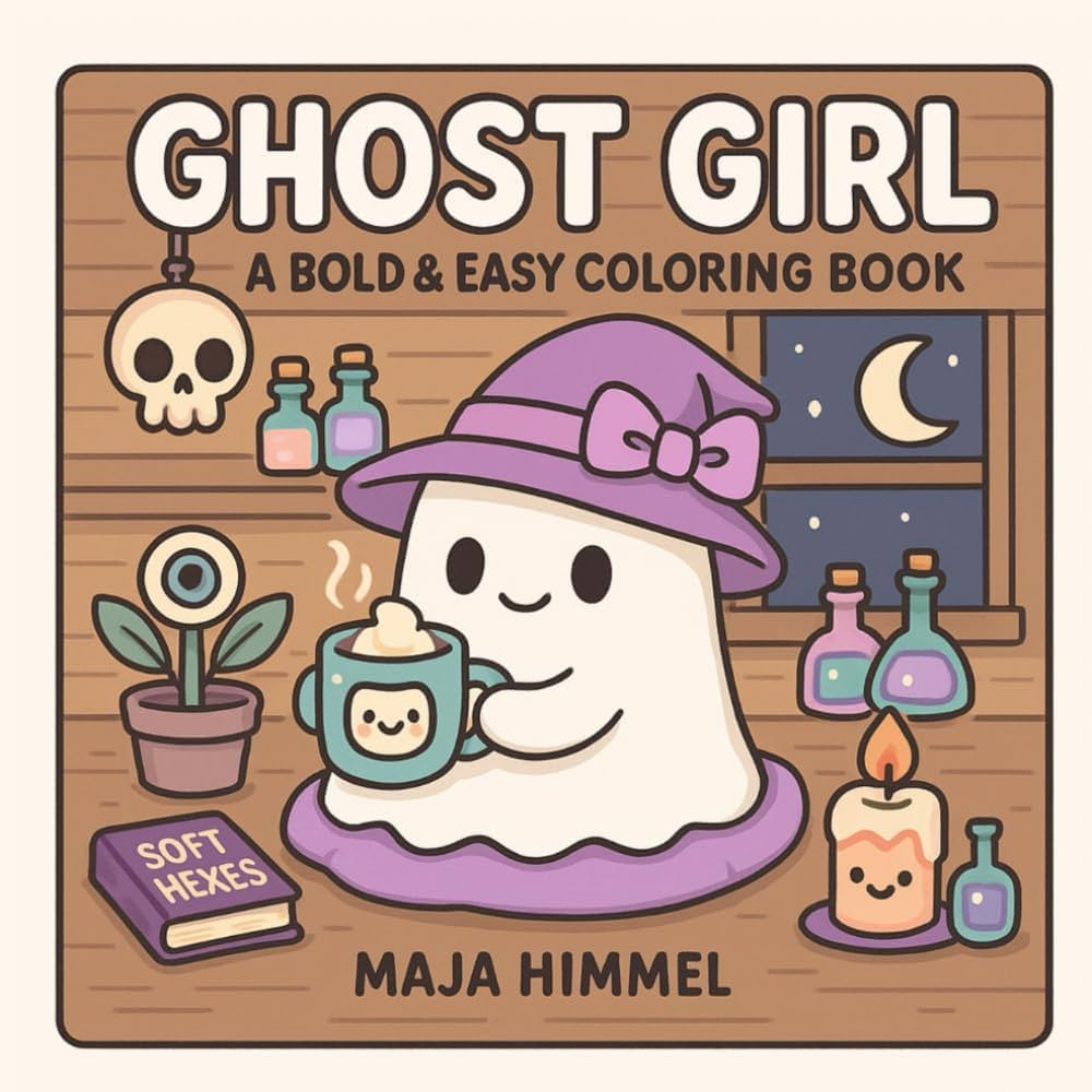Ghost Girl – A Bold & Easy Halloween Coloring Book: 40 Cozy Spooky Moments for Girls, Kids & Ad... | Amazon (US)