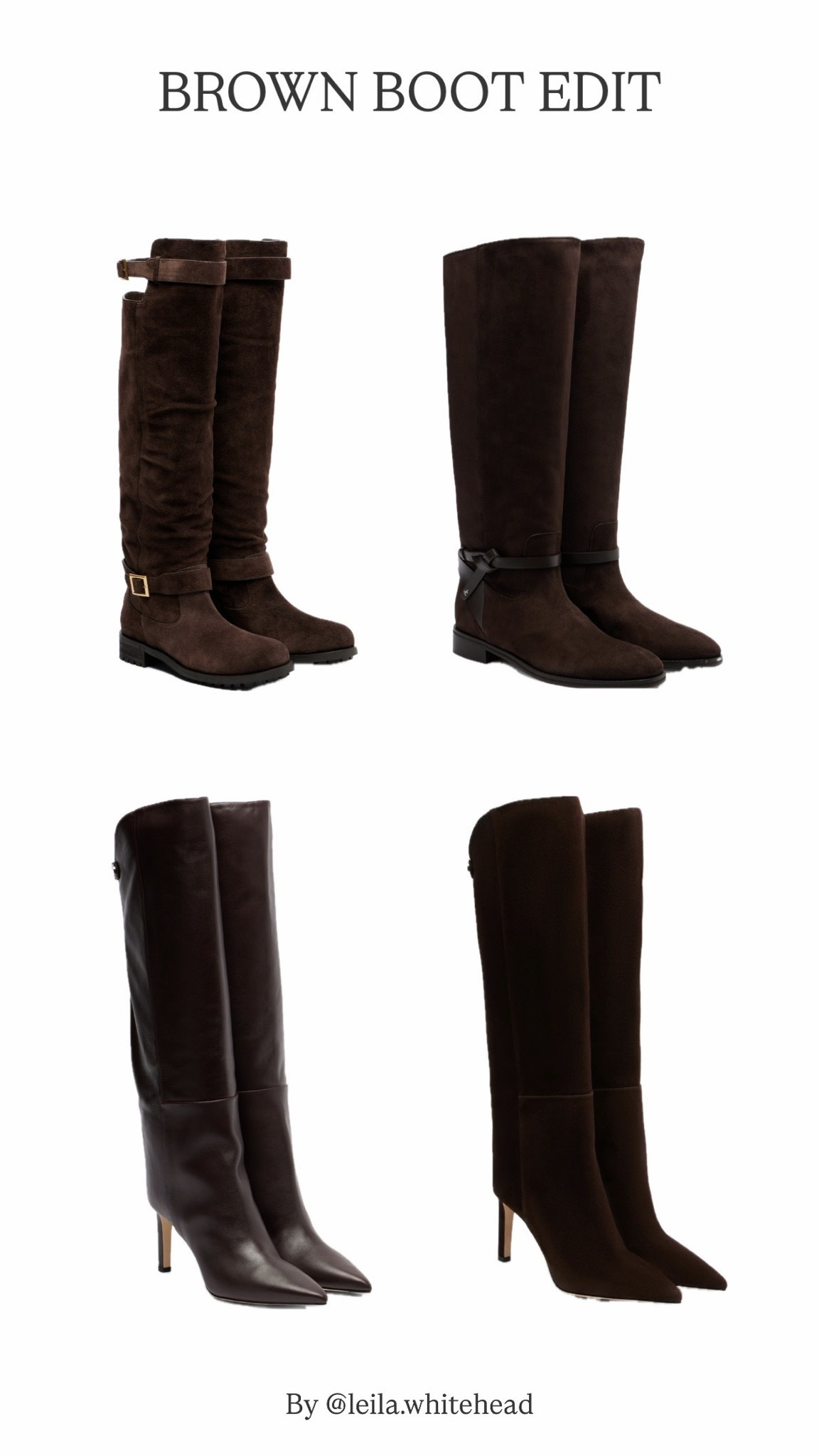 When making a purchase, I always suggest investing in colours that you wear the most - that way, you can be sure to get a good return on your investment and most importantly, enjoy wearing that beautiful item!

I already purchased a pair of brown suede boots last season, however if I hadn’t- I’d definitely purchase one of these styles featured - they are classic smart styles that work with everything and the rich brown tones are so chic 🤎 #jimmychoo #bootseason

#LTKautumn #LTKshoes #LTKluxury