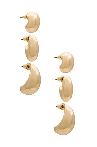 8 Other Reasons Teardrop Hoop Set in Gold from Revolve.com | Revolve Clothing (Global)