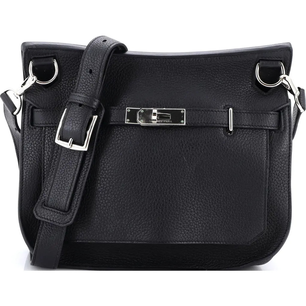 Pre-Owned Hermes Jypsiere Bag Clemence 28 in Noir at Nordstrom, Size Small | Nordstrom