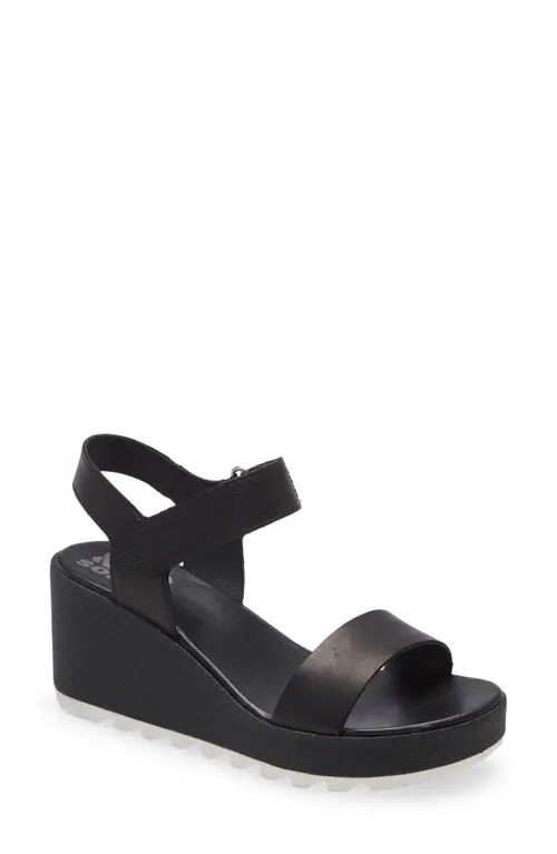 SOREL Cameron Wedge Sandal in Black at Nordstrom, Size 9 | Nordstrom