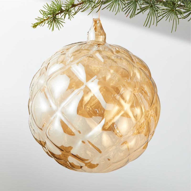 Illusion Large Amber Christmas Tree Ornament + Reviews | CB2 | CB2